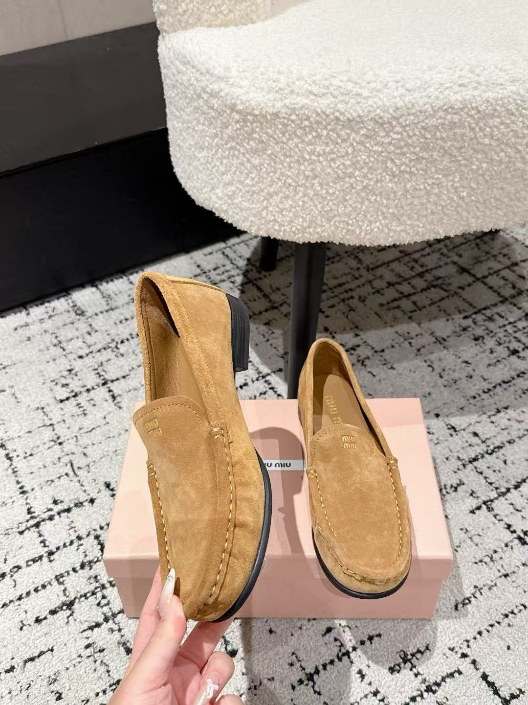 UA Miu Miu Suede loafers