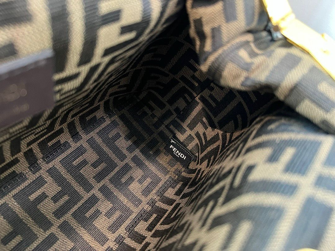 F**di first small black leather bag