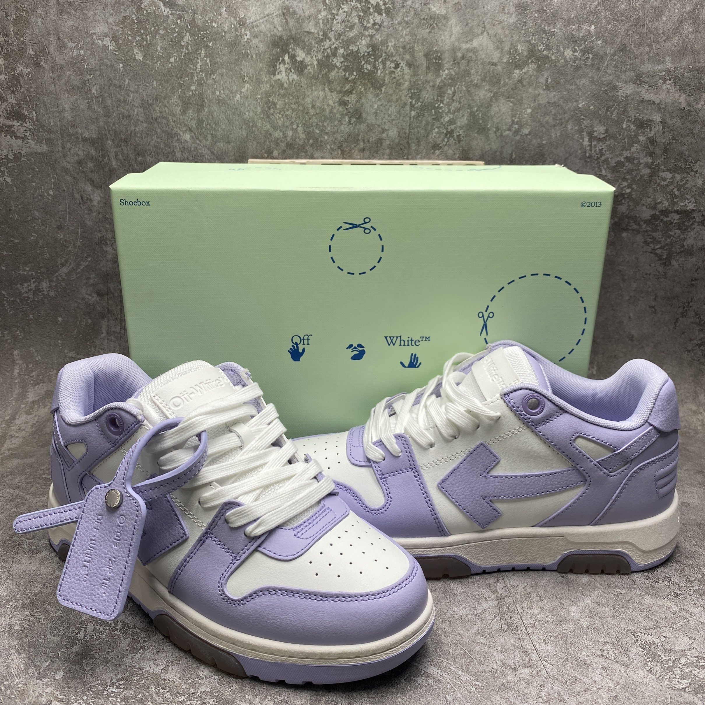Off White Out Of Office Sneaker in White Lilac
