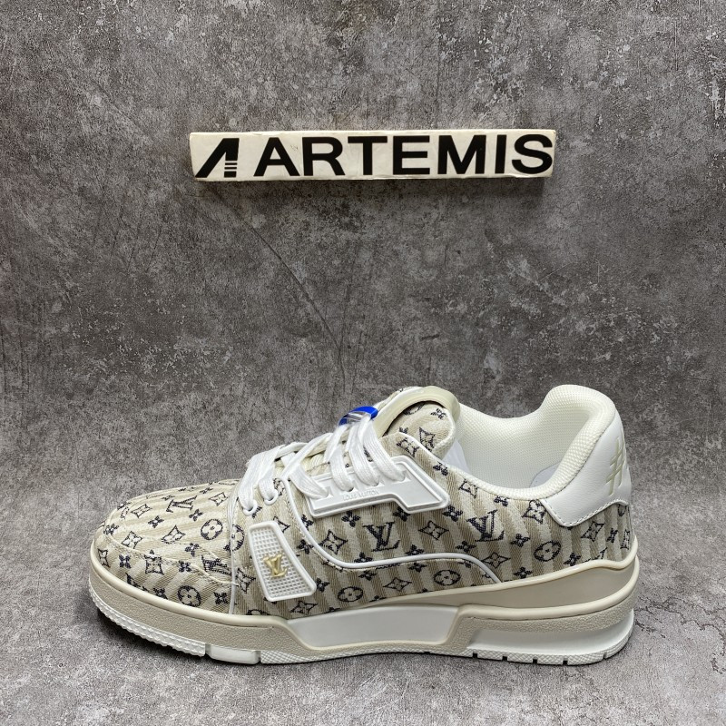 LV Trainer Beige Stripe Monogram