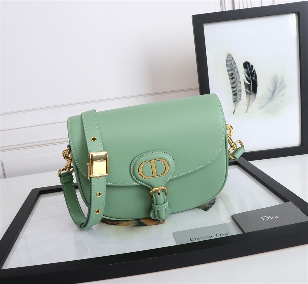 medium D*or bobby bag green box calfskin
