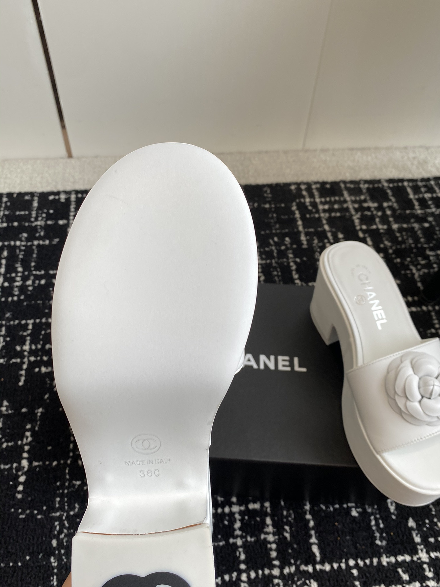 ua Ch*el mules platform heels