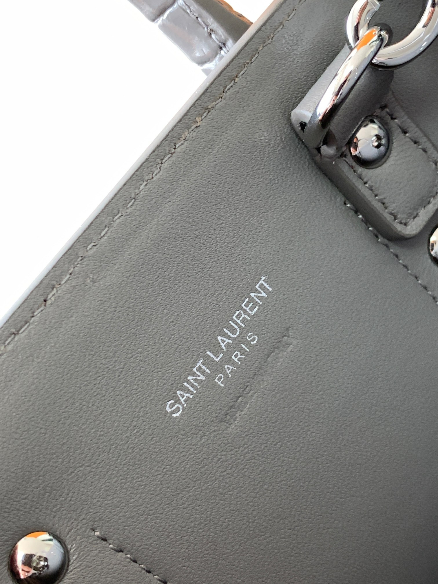 Y*L sac de jour in crocodile embossed leather - nano 22x18x10.5cm