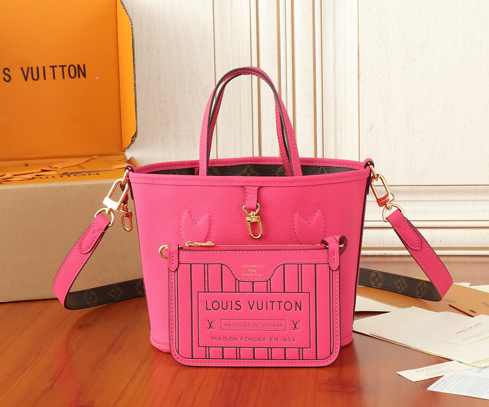 LV Neverfull Bandoulière Inside Out BB M12106 24x14x9cm