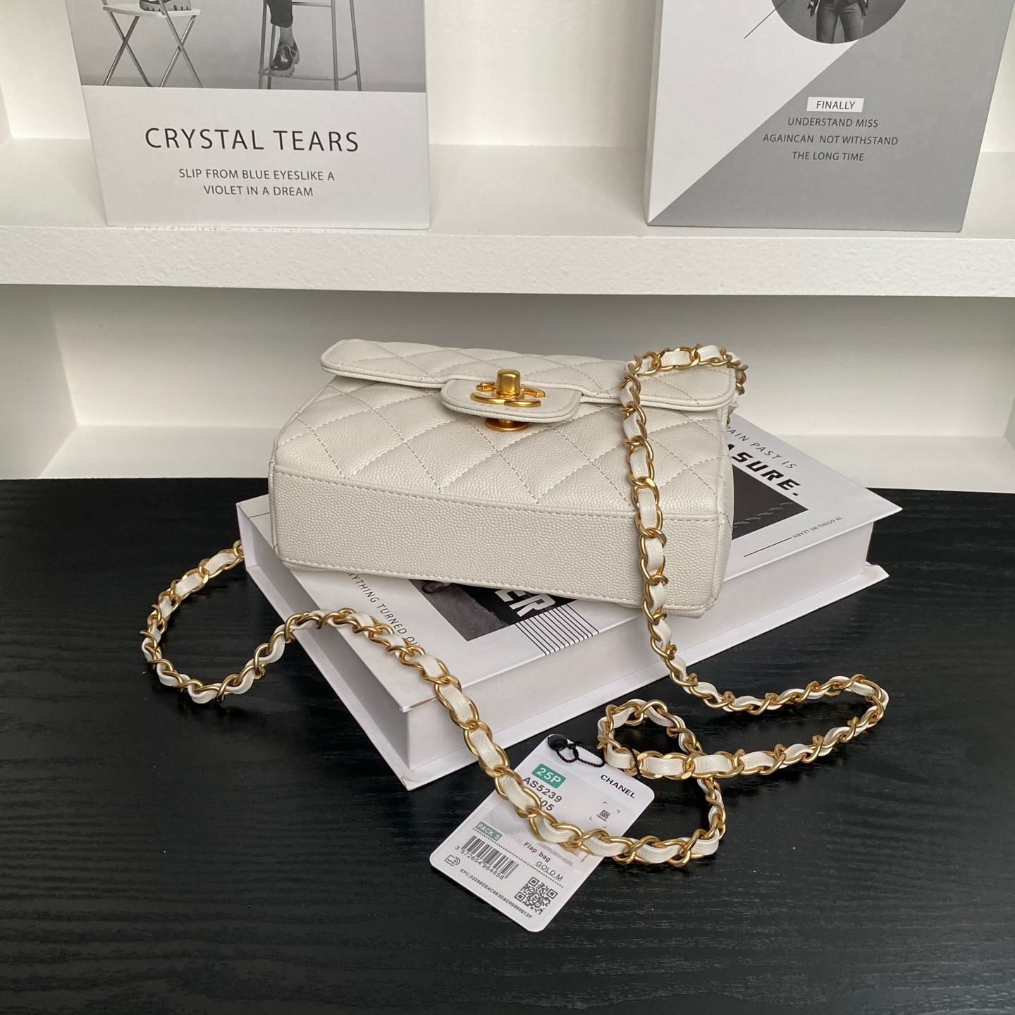 Ch*el flap handbag as5239 18×13×5.5cm